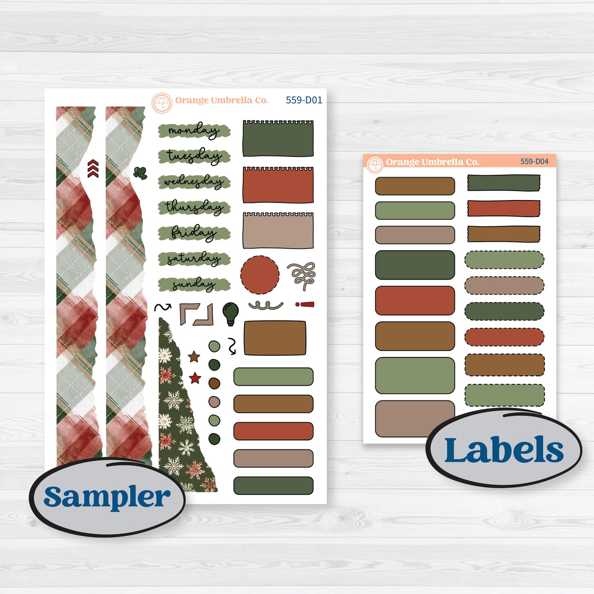 Vintage Christmas Planner Kit | Journaling or Scrapbooking Kit | Creative Junk Journal Planner Stickers | Christmas Village | KIT-559-D