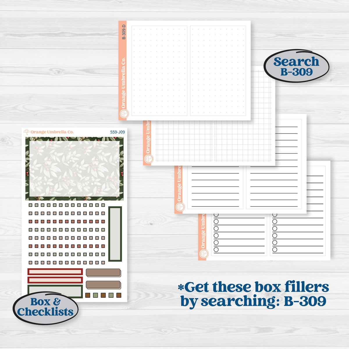 Vintage Christmas Planner Kit | A5 Daily Duo Planner Kit Stickers | Christmas Village | KIT-559-J