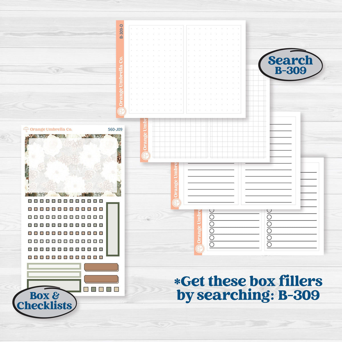 Cozy Winter Planner Kit | A5 Daily Duo Planner Kit Stickers | Snowdrift | KIT-560-J