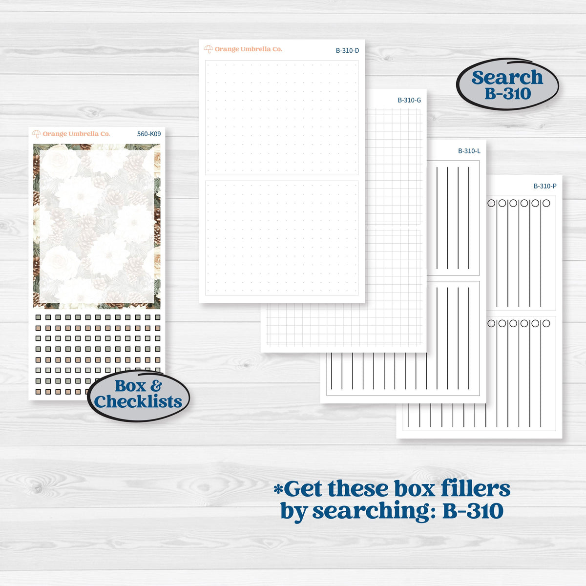 Cozy Winter Planner Kit | 7x9 Erin Condren Daily Duo Planner Kit Stickers | Snowdrift | KIT-560-K