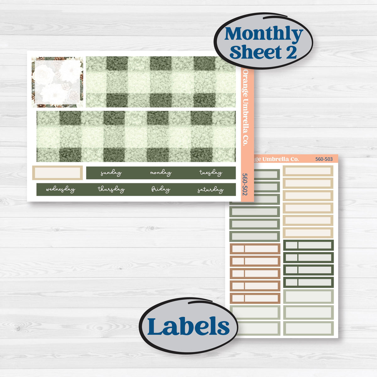 Cozy Winter Planner Kit | Hobonichi Cousin Monthly Planner Kit Stickers | Snowdrift | KIT-560-S