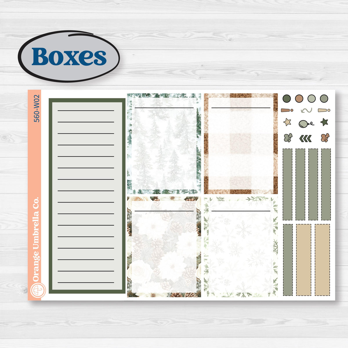 Cozy Winter Planner Kit | Laurel Denise Scout Large Planner Kit Stickers | Snowdrift | KIT-560-W