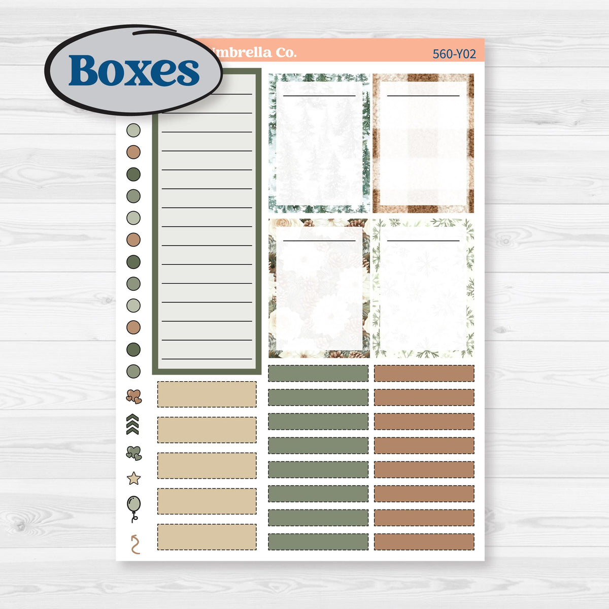 Cozy Winter Planner Kit | Laurel Denise Scout Small Planner Kit Stickers | Snowdrift | KIT-560-Y