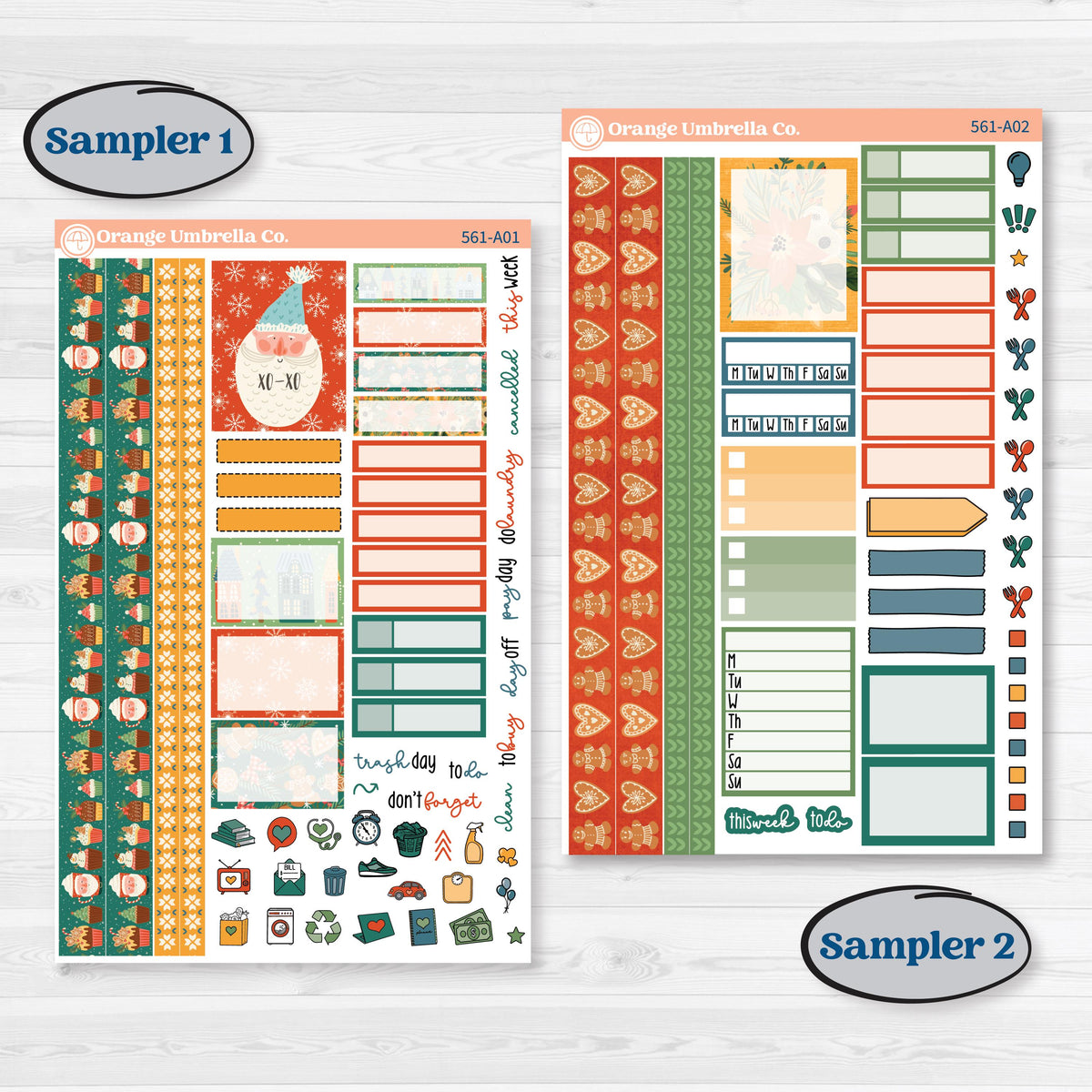 Colorful Christmas Planner Kit | Weekly Sticker Kit for Vertical Planners like Erin Condren | Holiday Magic | KIT-561-A