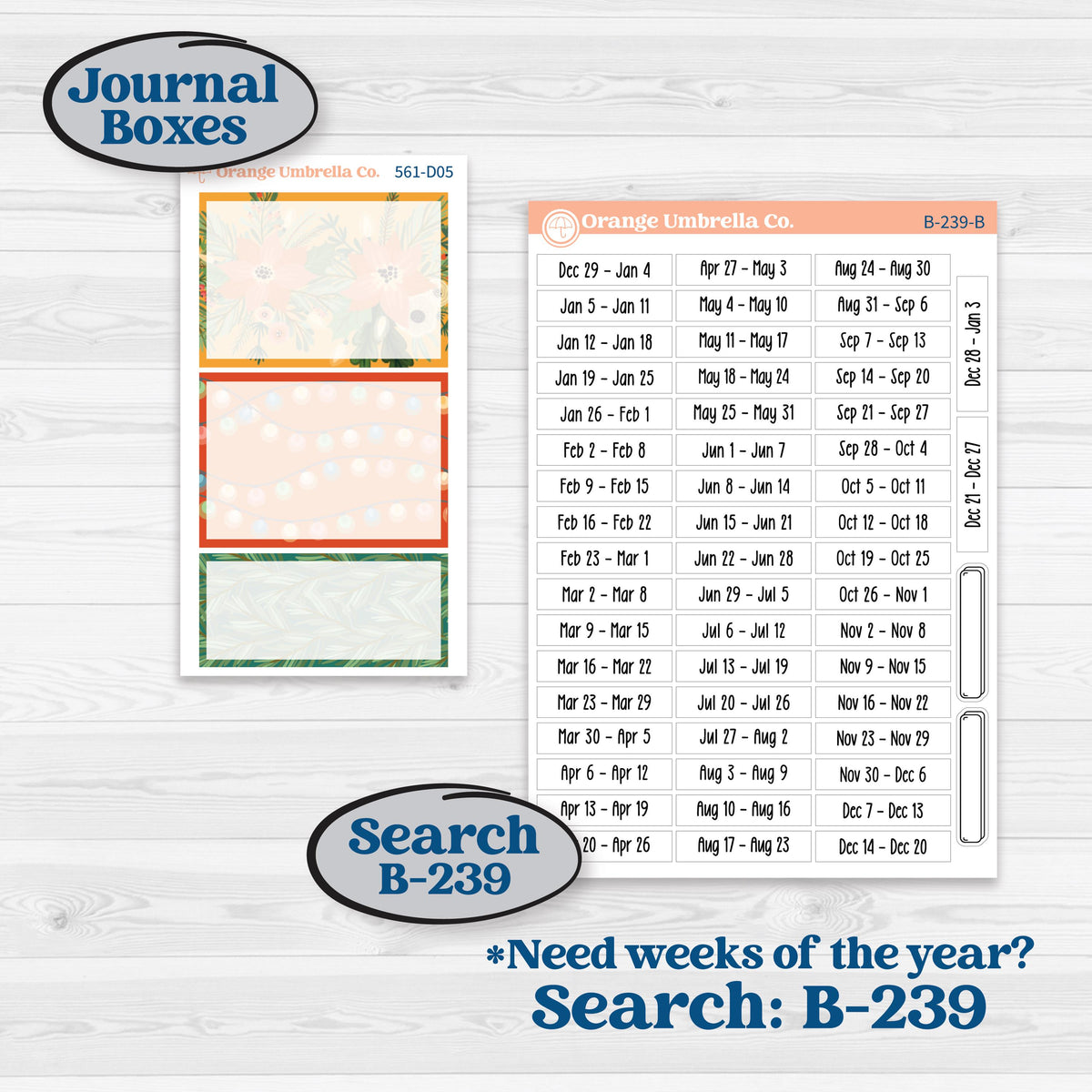 Colorful Christmas Planner Kit | Journaling or Scrapbooking Kit | Creative Junk Journal Planner Stickers | Holiday Magic | KIT-561-D