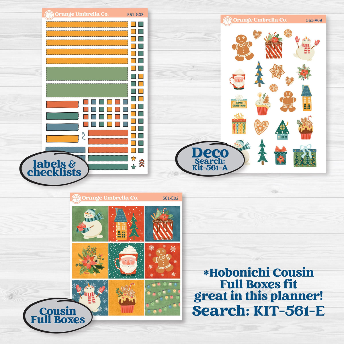 Colorful Christmas Planner Kit | Erin Condren 7x9 Weekly Dashboard Planner Kit Stickers | Holiday Magic | KIT-561-G