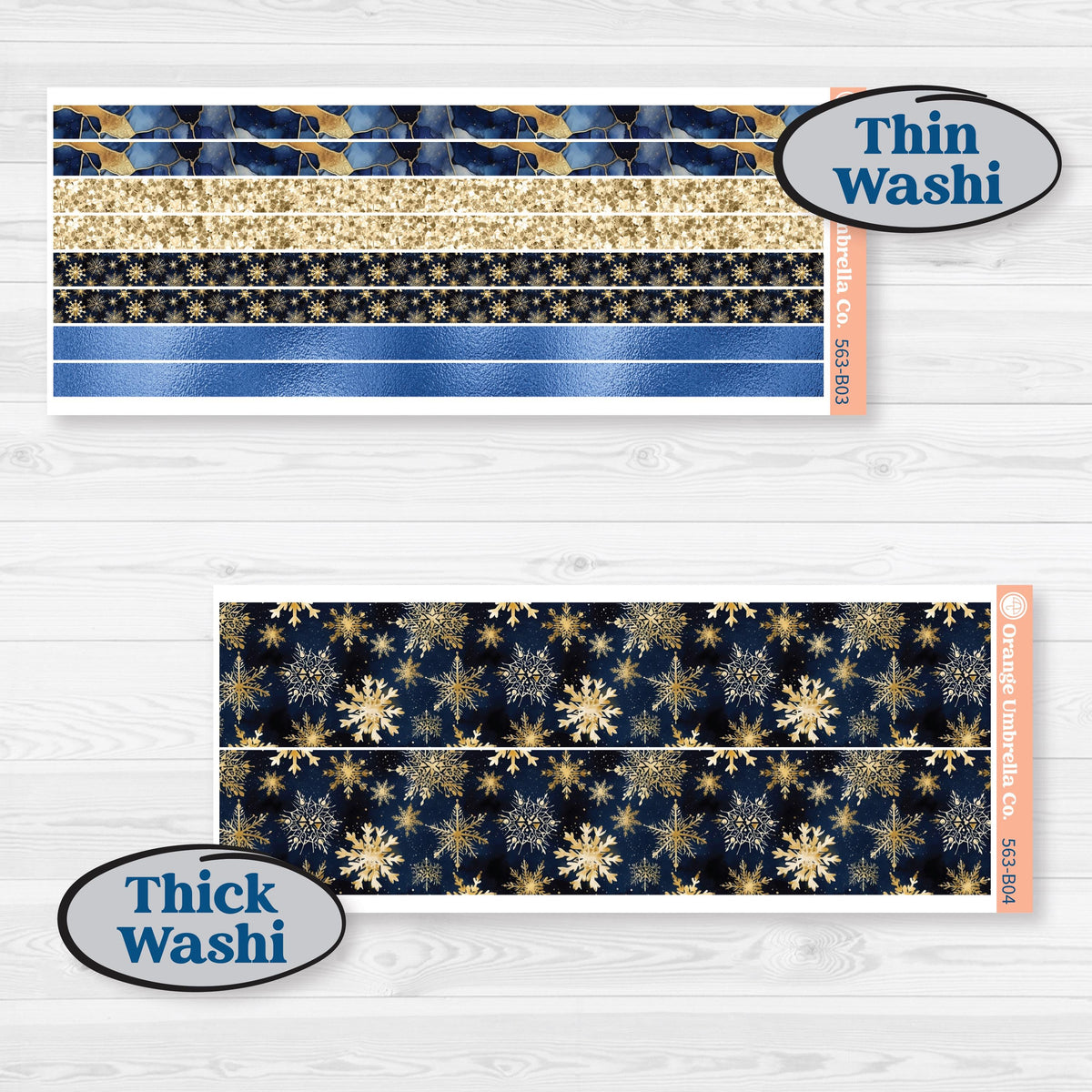 Blue and Gold Christmas Planner Kit | Weekly Add-On Planner Kit Stickers | Twas The Night | KIT-563-B