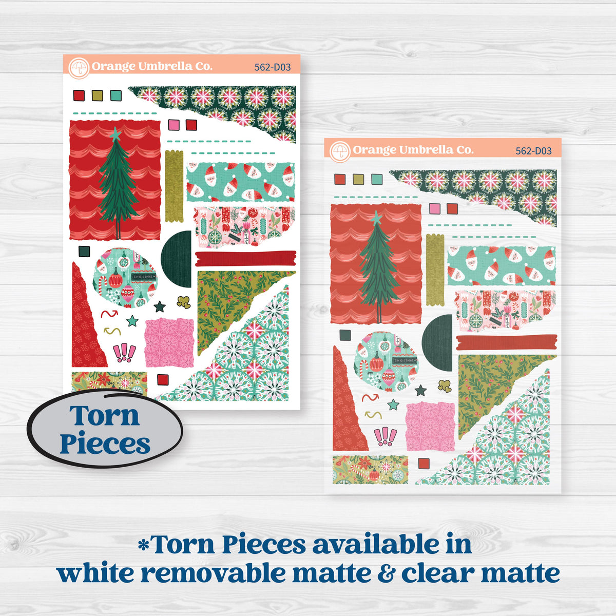 Retro Christmas Planner Kit | Journaling or Scrapbooking Kit | Creative Junk Journal Planner Stickers | All Is Bright | KIT-562-D