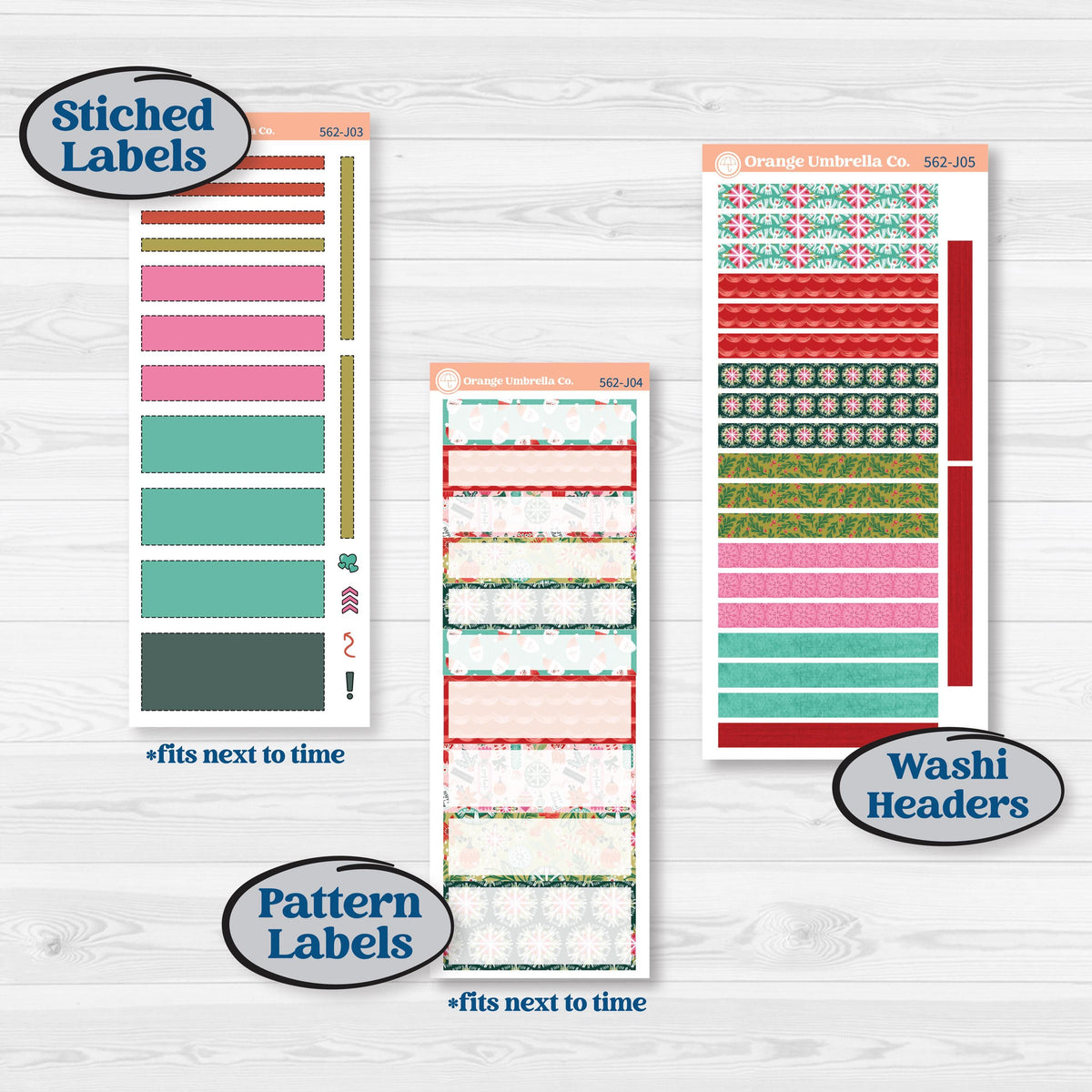 Retro Christmas Planner Kit | A5 Daily Duo Planner Kit Stickers | All Is Bright | KIT-562-J