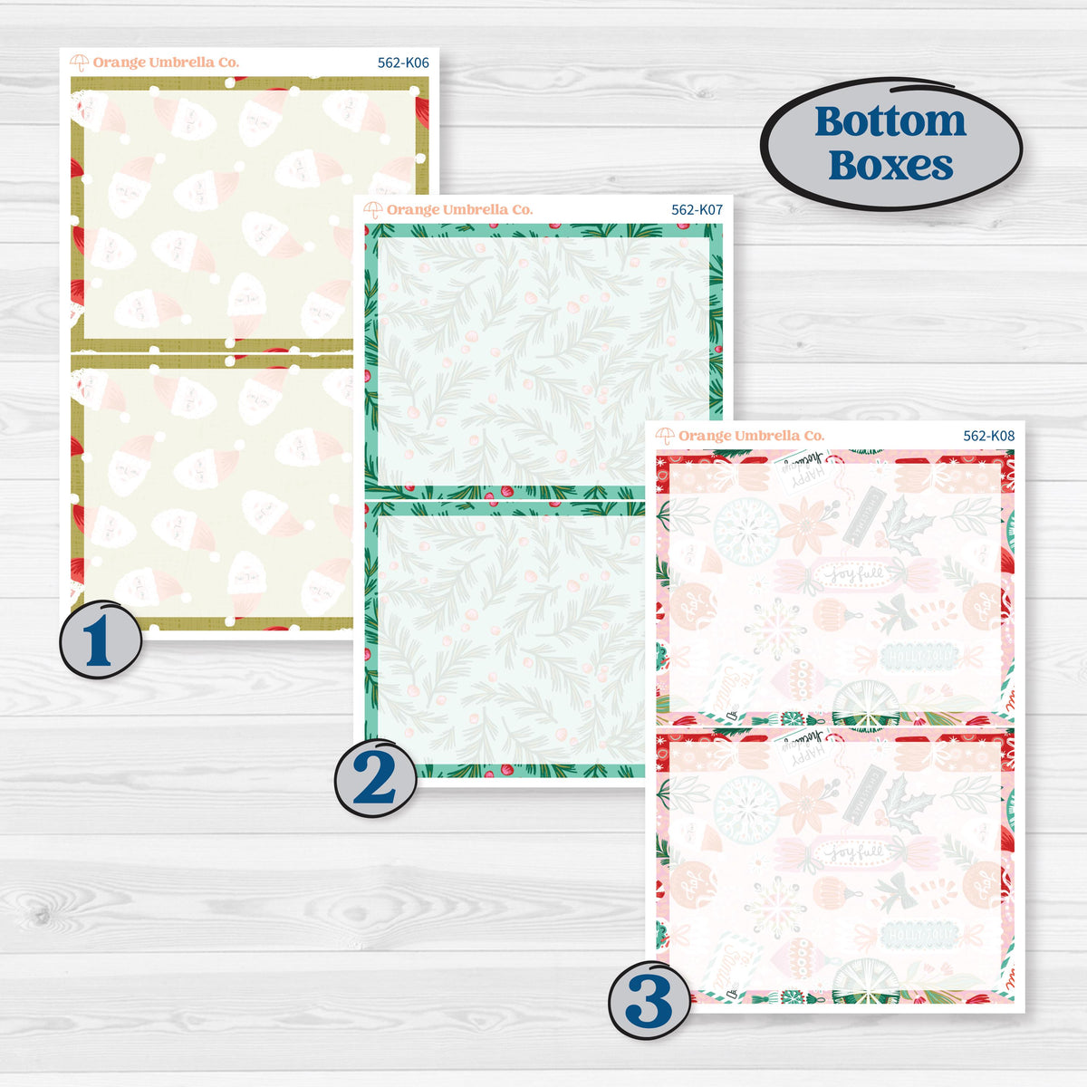 Retro Christmas Planner Kit | 7x9 Erin Condren Daily Duo Planner Kit Stickers | All Is Bright | KIT-562-K