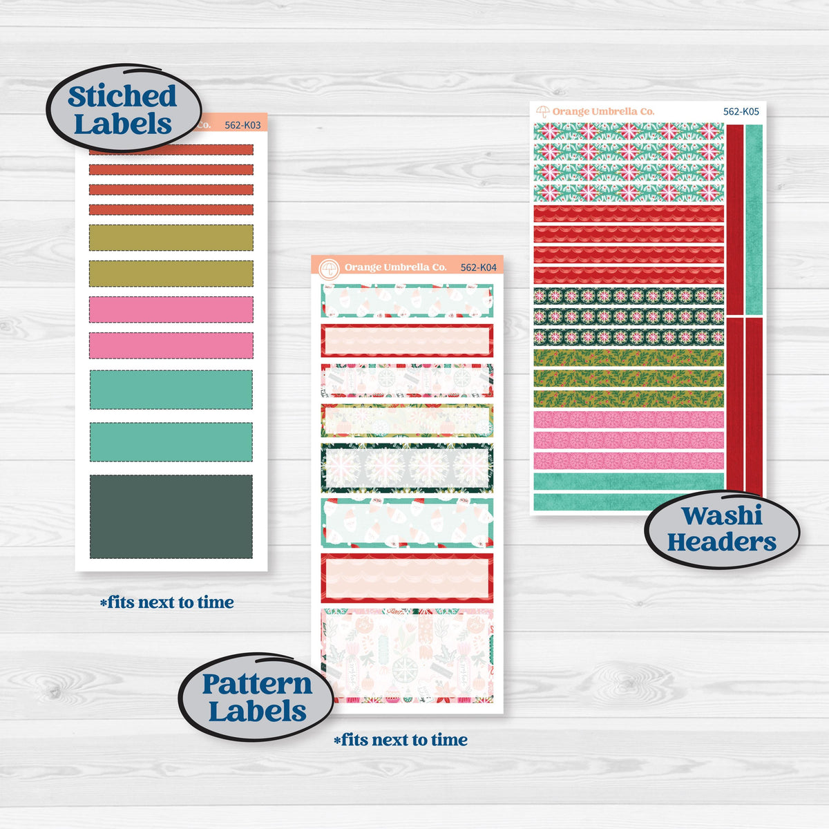 Retro Christmas Planner Kit | 7x9 Erin Condren Daily Duo Planner Kit Stickers | All Is Bright | KIT-562-K