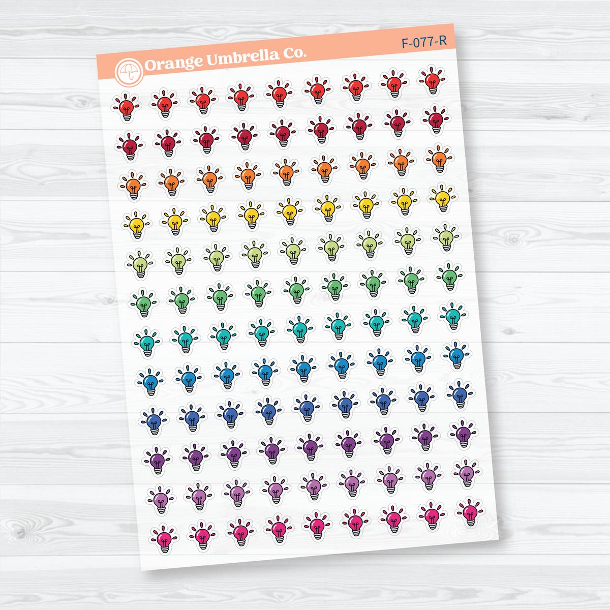 light bulb faith bible study planner sticker sheet, F-077-RCM, RCM.