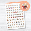 clear matte mini chores spazz planner stickers transparent kawaii cat icons doing household tasks for tracking routines
