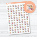 clear matte mini laundry spazz planner stickers transparent kawaii cat icons doing laundry for tracking chores
