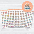 clear matte mini litter box spazz planner stickers transparent kawaii cat icon for tracking pet care tasks