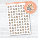 clear matte mini working computer spazz planner stickers transparent kawaii cat icon using laptop for productivity