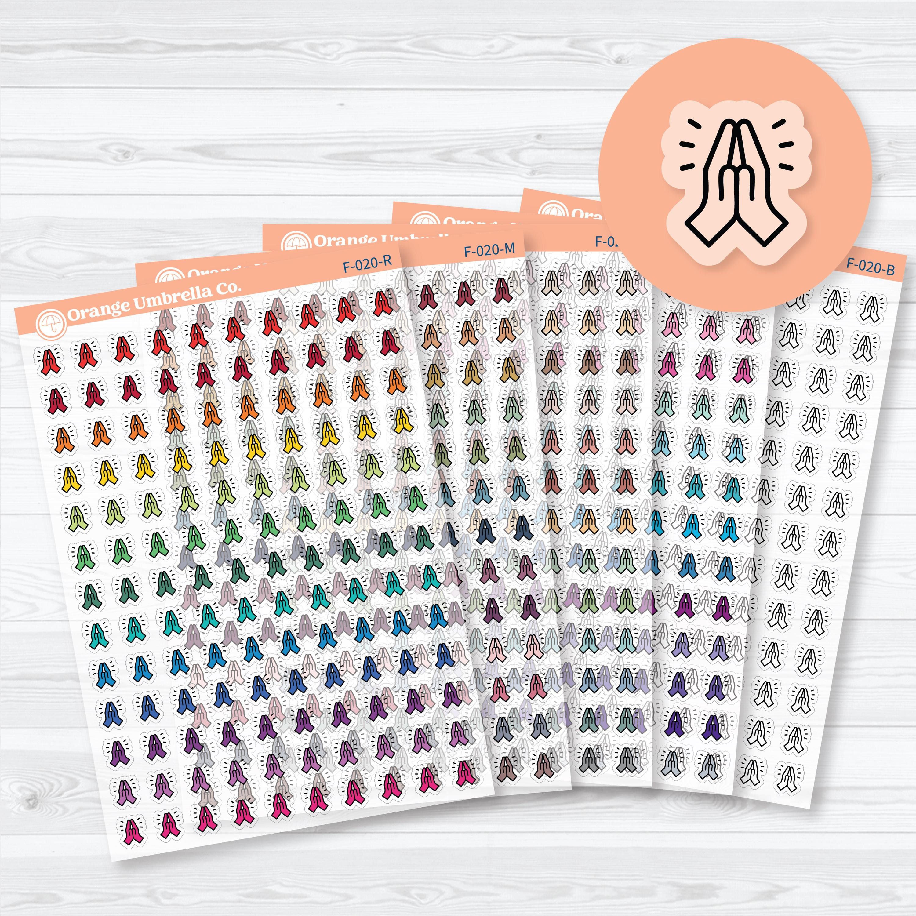 praying hands clear matte transparent faith icon planner stickers for inductive bible study prayer journal psalms study