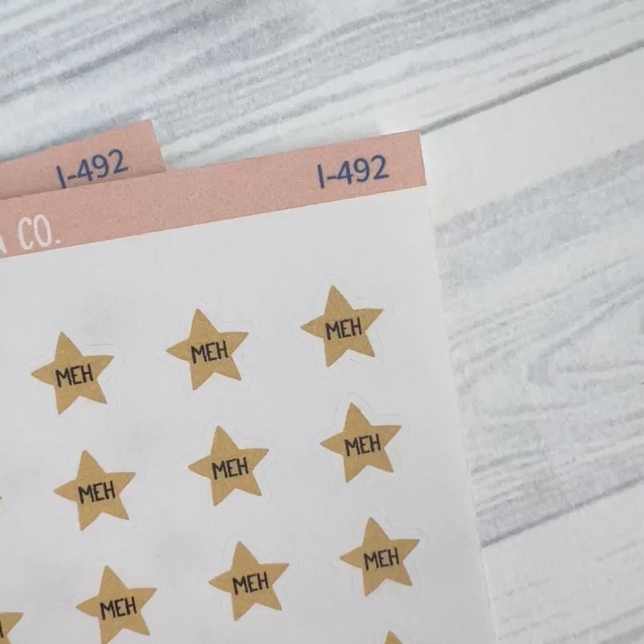 Meh Spazz Gold Star Planner Stickers | I-492