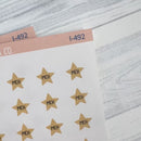 Meh Spazz Gold Star Planner Stickers | I-492
