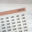 Time - Half Hour Planner Stickers | FSP Clear Matte | B-072-BCM