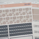 Neutral Florals And Shapes | A5 Compact Vertical Planner Kit Stickers for Erin Condren | Serenity | 351-081