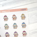 Winter Cat Spazz Icon Planner Stickers | I-419
