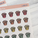 Hand Doodled Laundry Basket Planner Stickers, Icon Chore Labels | I-480