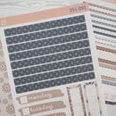 Neutral Florals And Shapes | 7x9 Compact Vertical Planner Kit Stickers | Serenity | 351-091