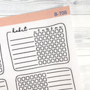 Habit Tracker - Hand Doodled Planner Stickers | 7 Habits | B-708-B