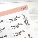 Volleyball Practice Event Label Planner Stickers | F16 | E-273