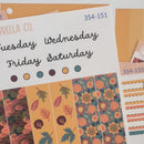 Fall Foliage Kit | 7x9 Plum Daily Planner Kit Stickers | Autumn Jewels | 354-151