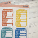 Body Measurement Tracker | Health & Wellness Planner Stickers | B-003
