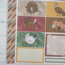 Thanksgiving Planner Kit | Plum Vertical Priorities 7x9 Planner Kit Stickers | Turkey Trot | 350-041