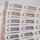 Date Cover Brush Strokes Planner Stickers | Jan-Dec | BB-066-BB-071