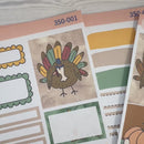 Thanksgiving Planner Kit | Weekly Planner Kit Stickers | Turkey Trot | 350-001