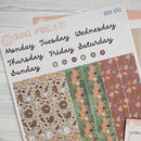 Thanksgiving Planner Kit | 7x9 Plum Daily Planner Kit Stickers | Turkey Trot | 350-151