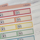Hand Doodled TV Color Label Planner Stickers | Solid Color Labels | L-514