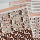 Winter Animals Kit | A5 Daily Duo Planner Kit Stickers | Hibernate | 352-121