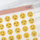 Emoticon Emotions Faces Icon Planner Stickers | I-110