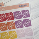Day Off Mini Corner Script Planner Stickers | B-050