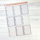 Side Bar Weekly Tracker Planner Stickers | F16 | B-682-B-685
