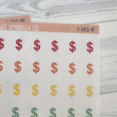 Dollar Sign Icon Planner Stickers | I-161