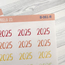 2025 Year Mini Script Planner Stickers | F2 | B-061