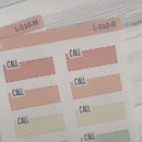 Call Hobonichi Color Stitched Quarter BoxPlanner Stickers | L-510
