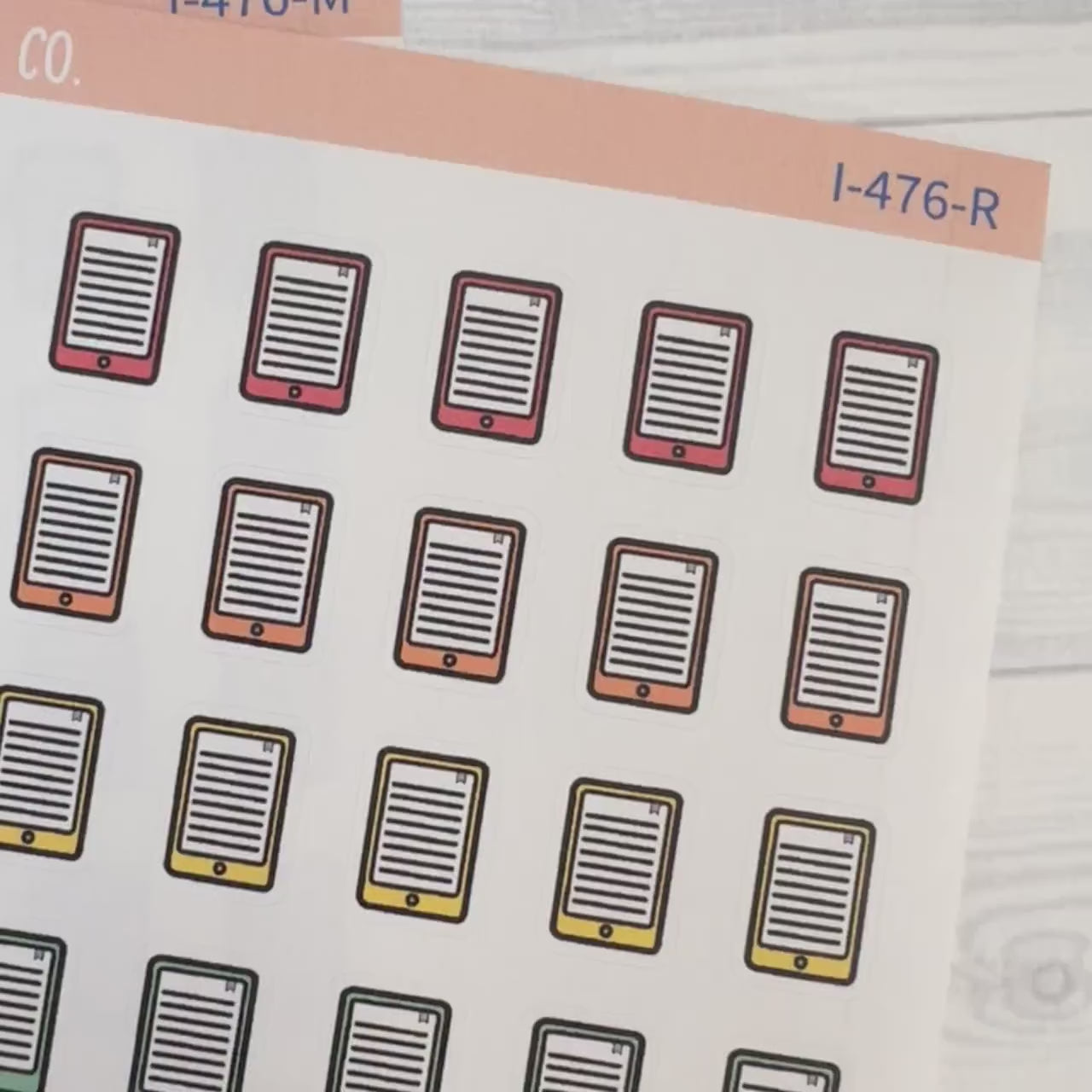 Hand Doodled E-Reader/Tablet Icon Planner Stickers | I-476