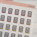 Hand Doodled E-Reader/Tablet Icon Planner Stickers | I-476
