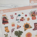 Fall Foliage | Kit Deco Journaling Planner Stickers | Autumn Jewels | D-354
