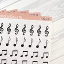Musical Notes Icon Planner Stickers | I-221-B