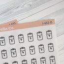 Hand Doodled Battery Icon; Recharge Planner Stickers | I-483-485