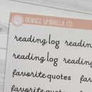 Reading Note Sheet Builder Planner Stickers | M-013, M-014 & M-015